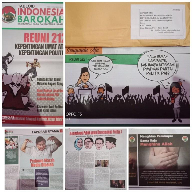 Prabowo Diserang dengan Tabloid Indonesia Barokah yang Disebar di Masjid