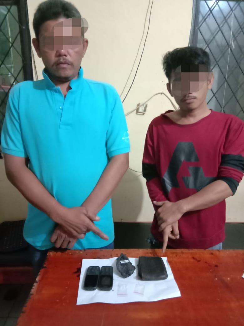 Polsek Tapung Tangkap 2 Pengedar Narkoba di Wilayah Desa Gading Sari