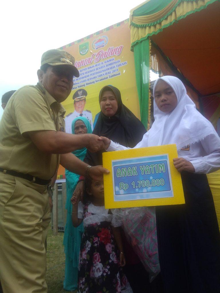 Bupati Rokan Hulu, H.Sukiman hadiri MPTB di Desa Sialang Rindang