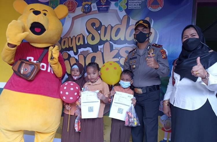 Hari ini, Polsek Bagan Sinembah Launching Perdana Vaksinasi Anak Usia 6 - 11 Tahun