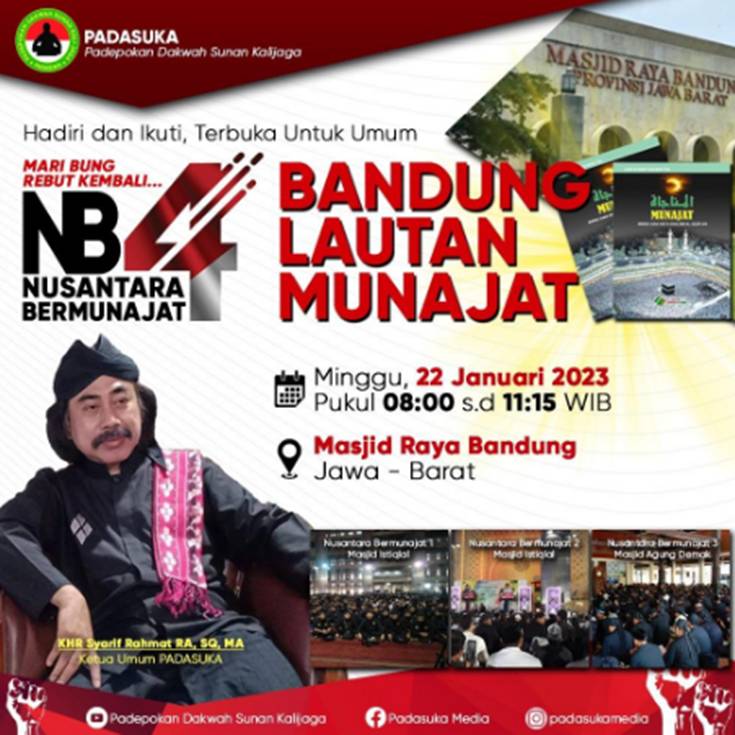 Padasuka akan Kembali Gelar ‘Nusantara Bermunajat’ ke-4 di Bandung pada 22 Januari 2023