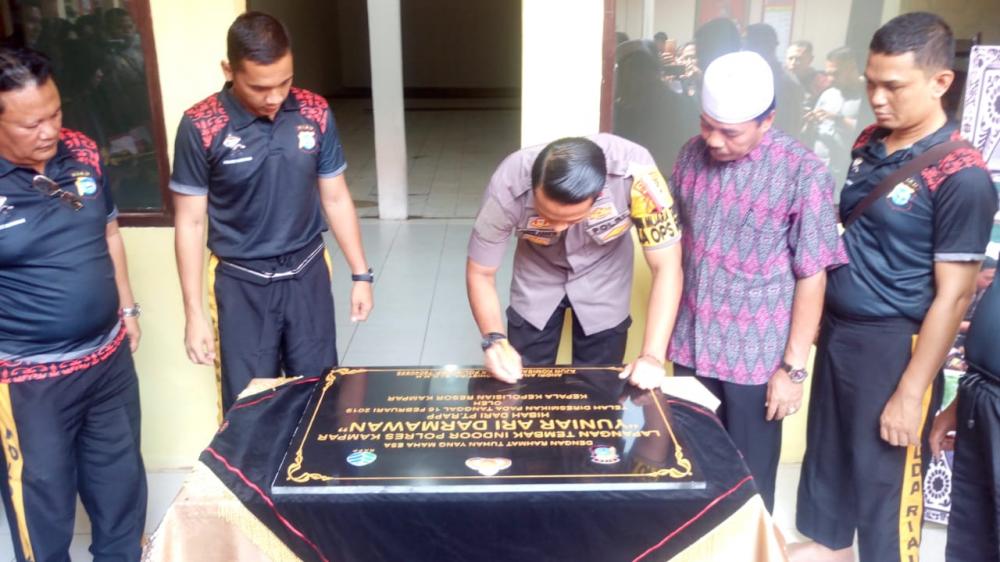 Kapolres Kampar Resmikan Lapangan Tembak Indoor "Yuniar Ari Darmawan"