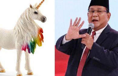 Arti Kata Unicorn, Kuda Bertanduk dan Startup yang Tidak Diketahui Prabowo