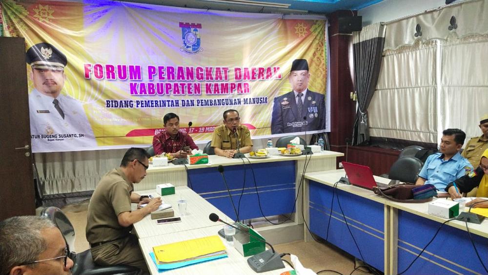 Bappeda Kampar Gelar  Forum Perangkat Daerah RKPD Tahun 2021