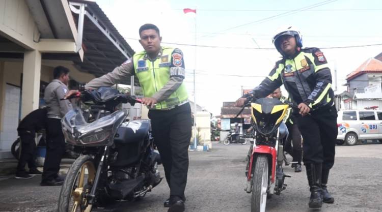 Tindak Lanjut Jumat Curhat, Polres Sampang Amankan Puluhan Sepeda Motor Balap Liar di JLS