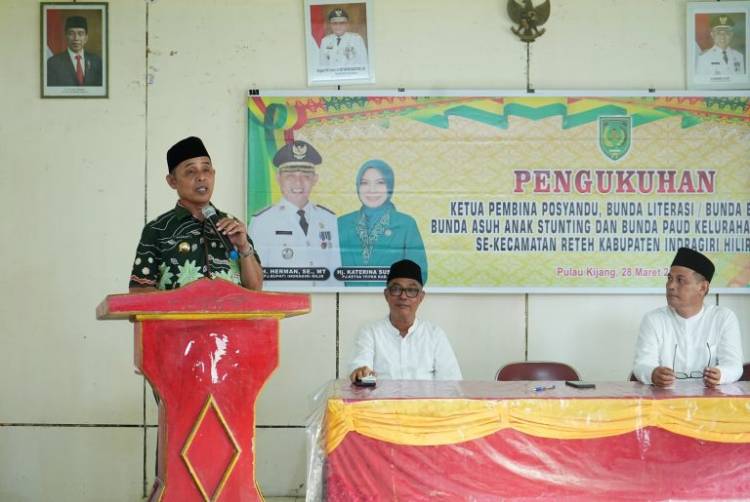Pj Bupati Inhil Herman Hadiri Pengukuhan Bunda Paud Kecamatan Reteh