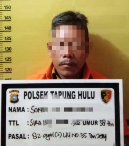 Cabuli Anak Tirinya, Pelaku Dilaporkan dan Ditangkap Polsek Tapung Hulu