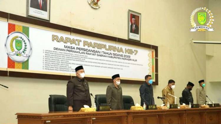 Masa Persidangan I Tahun Sidang 2022,Wakil Ketua DPRD Inhil Pimpin Rapat Paripurna 7