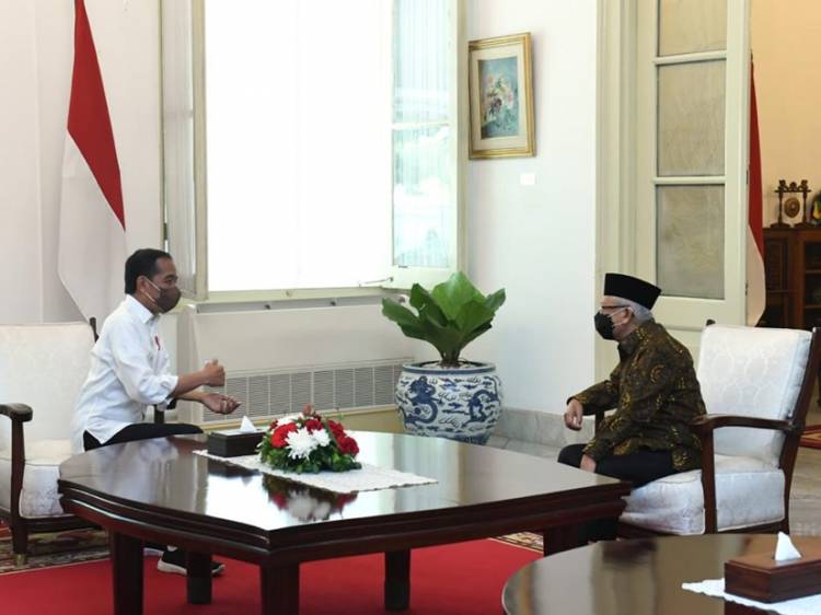 Sebelum Bertolak ke AS, Presiden Jokowi Silaturahim dengan Wapres Ma’ruf Amin