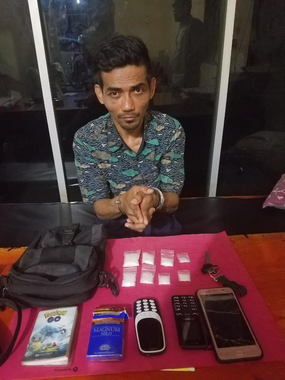 Tim Opsnal Polsek Tapung Tangkap Pengedar Narkoba di Tempat Kos Pelaku di Pekanbaru