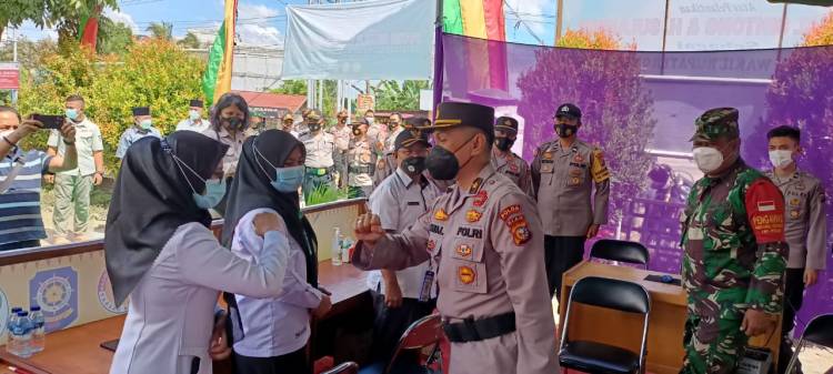 Tim Supervisi Penanganan Covid-19 Polda Riau Sambangi Pos PPKM Polres Rohil