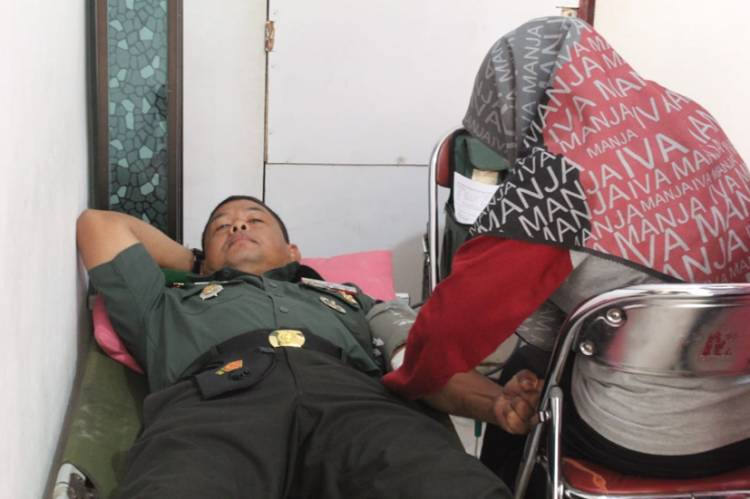 Bersempena HUT ke-72 Kodam I/Bukit Barisan, Kodim 0314 Inhil Gelar Baksos TNI Donor Darah
