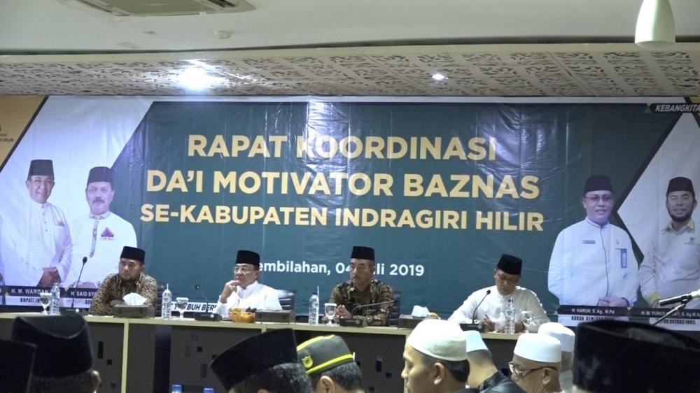 Bupati Wardan Membuka Rakor Da'i Motivator Baznas Se - Kabupaten Inhil
