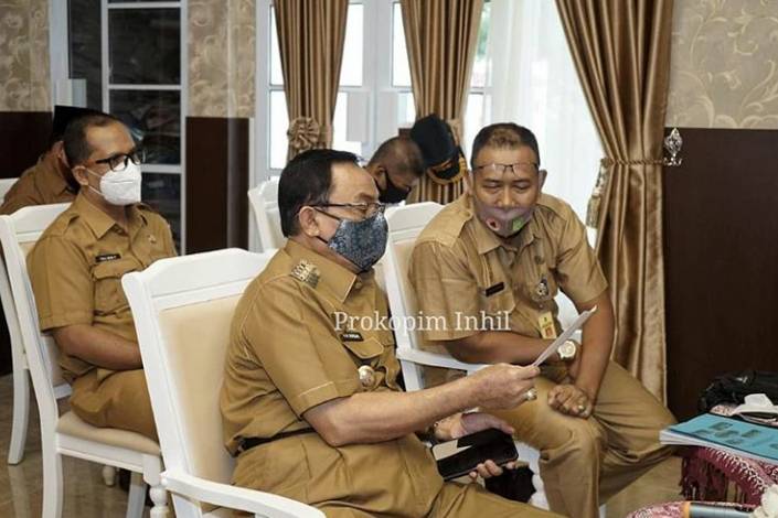 HM.Wardan melakukan Vid-Cov bersama Gubernur Riau 