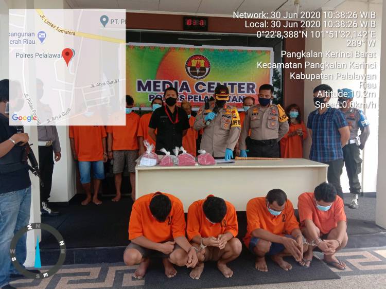 Sat Res Narkoba Polres Pelalawan berhasil bekuk 16 Orang Pelaku Narkoba dalam Kurun Waktu Tiga Minggu