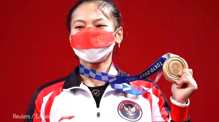 Presiden Ucapkan Selamat kepada Atlet Windy Cantika Aisah Atas Medali Pertama Indonesia di Olimpiade Tokyo