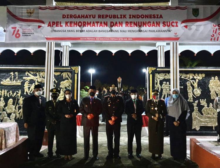 Wakil Ketua DPRD Andi Rusli Ikuti Apel Kehormatan Dan Renungan Suci Di TMP  Yudha Bhakti Tembilahan