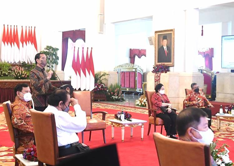Presiden Jokowi Beberkan Angka-Angka Penanganan Covid-19 ke Pimpinan Partai Koalisi 