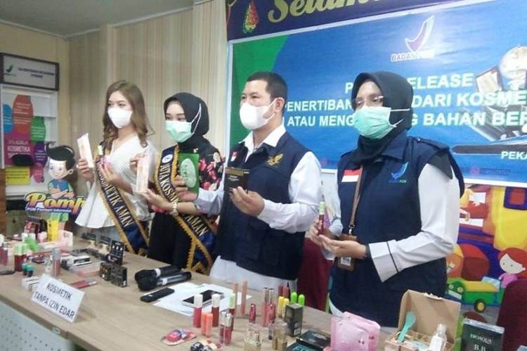 Ribuan Kosmetik Tak Penuhi Ketentuan Ditemukan BBPOM Pekanbaru Beredar di Wilayah Riau