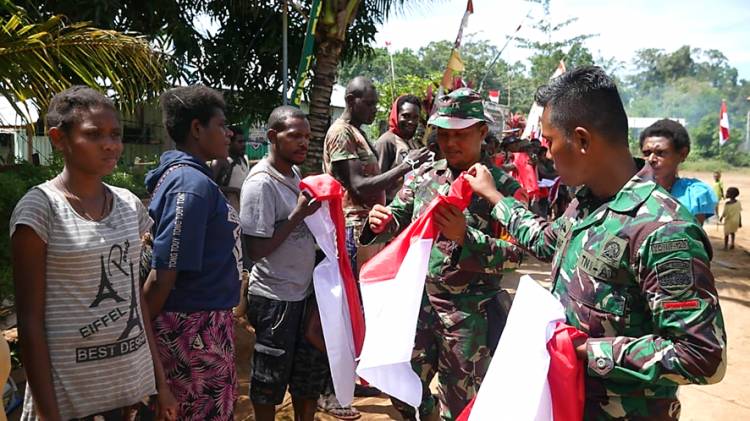 Sambut HUT Kemerdekaan RI, Begini Kemeriahan Kampung Yakyu di Perbatasan Papua