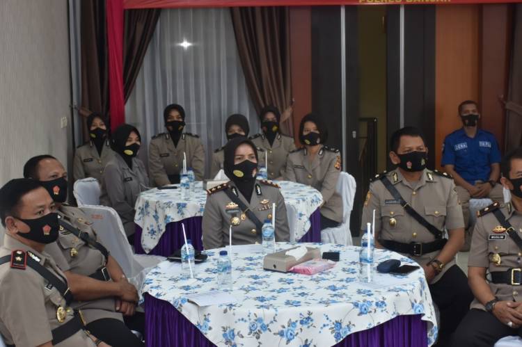 Polres Banjar Memperingati Hari Jadi Polwan Ke-72 Secara Virtual Bersama Mabes Polri