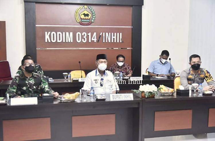 Wabup Inhil H. Syamsuddin Uti Rakoor Virtual dengan Panglima TNI dan Kabakharkam Polri