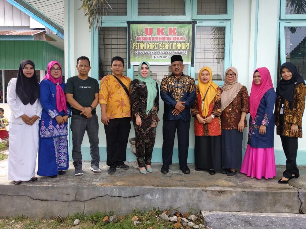 UKK Petani Karet Desa Salo Mendapat Kunjungan Dinkes Prov.Riau bersama Dinkes Kab.Kampar