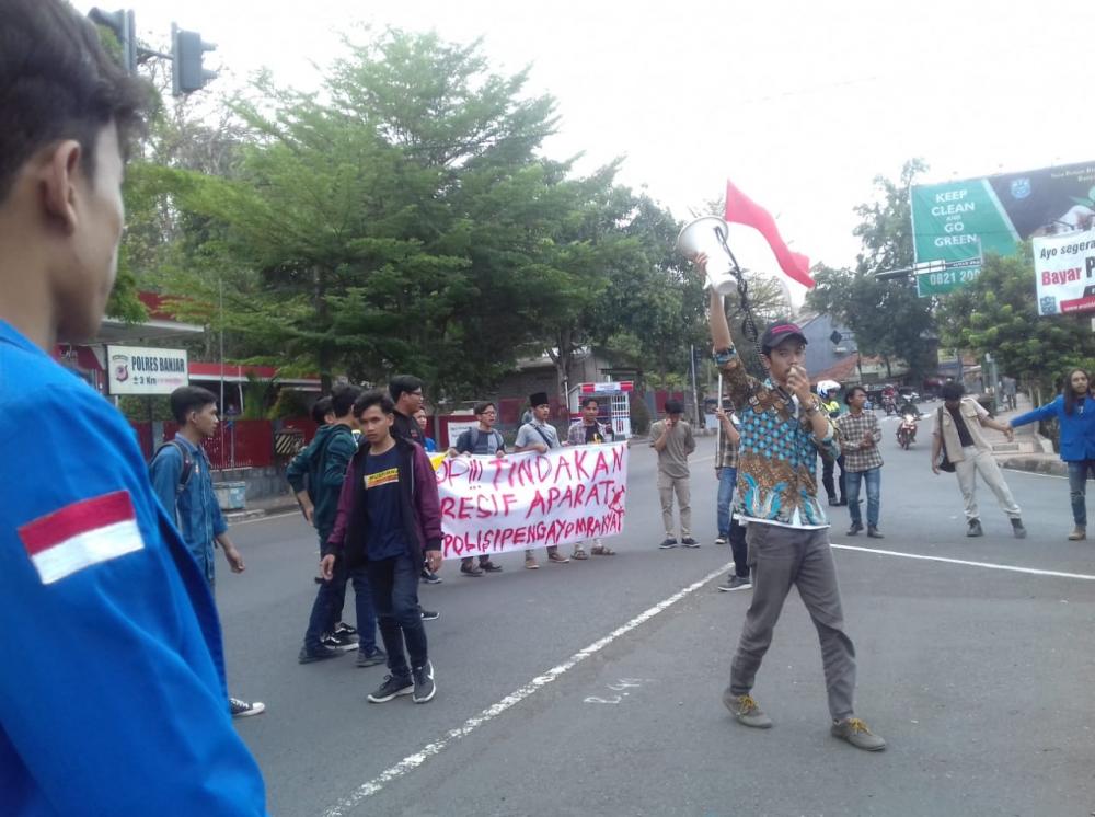 Aksi Solidaritas PC PMII Kota Banjar, Dalam Rangka Menyikapi Tragedi Penembakan Mahasiswa Kendari.