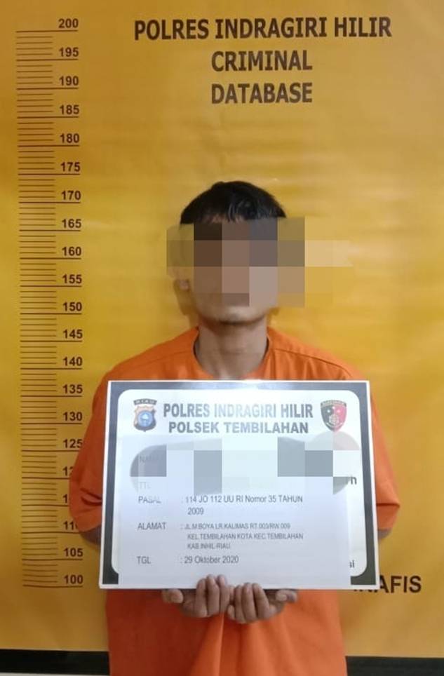 Unit Reskrim Polsek Tembilahan Bekuk Seorang Pelaku Tindak Pidana Narkotika Jenis Sabu