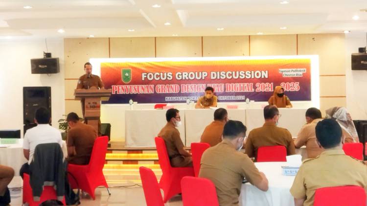 Diskominfotik Rohil Gelar FGD Penyusunan Grand Design Riau Digital 2021-2025