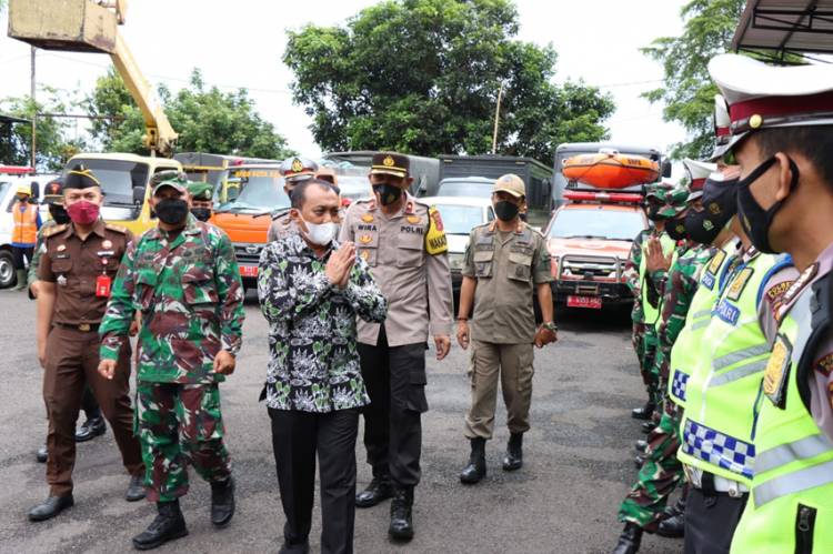 Polres Banjar Bersama Unsur TNI Gelar Apel Konsolidasi Kesiapsiagaan Antisipasi Bencana Alam
