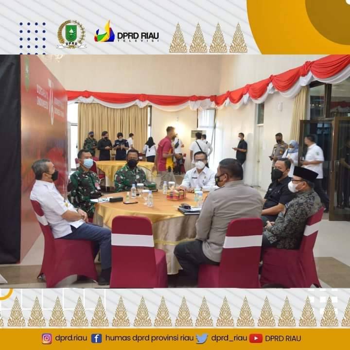 Bahas Perkembangan Covid dan Nataru, Wakil Ketua DPRD Riau Rapat Bersama Gubri dan Forkopimda