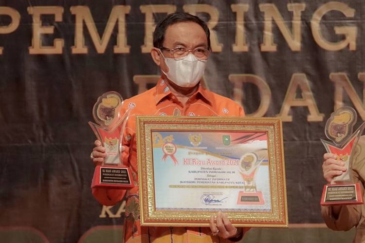 Inhil Sukses Menyabet Penghargaan KI Riau Award 2021 sebagai Kabupaten Paling Informatif