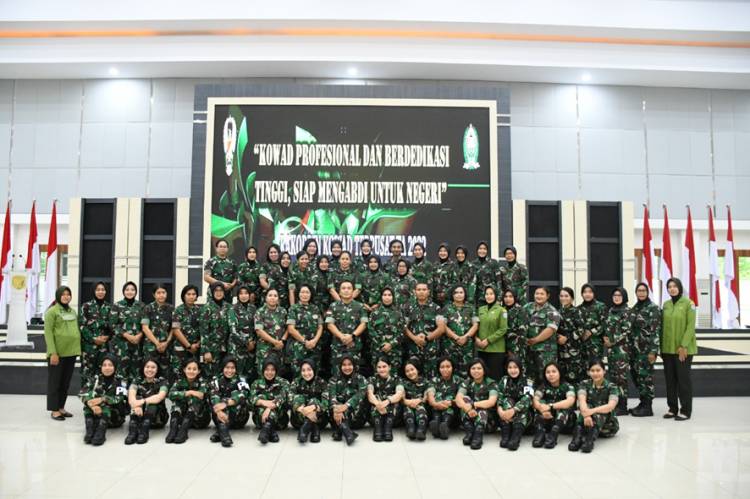 Korps Wanita Angkatan Darat Kodam XII/Tpr Ikuti Rakorbin Terpusat TA 2022 