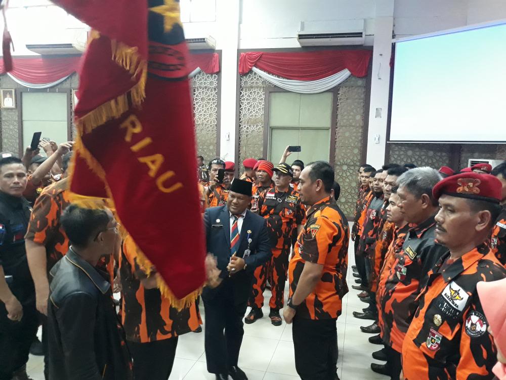Sekda Kampar Menghadiri Pelantikan MPC Pemuda Pancasila Kabupaten Kampar Periode 2019-2023 
