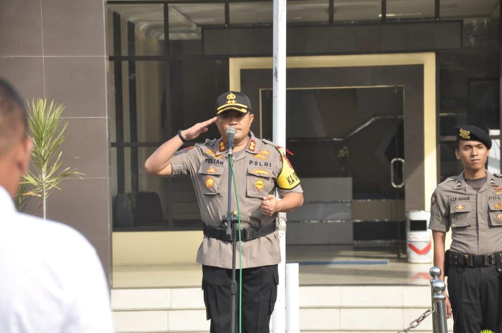 Polres Banjar Laksanakan Apel Pergeseran Pasukan Operasi Lilin Lodaya 2019 