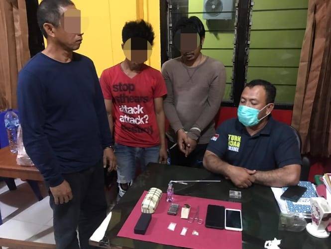 3 Terduga Pelaku Penyalahgunaan Narkotika Berhasil Diamankan Polsek Kateman Inhil