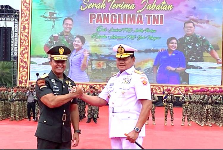 Pesan Jenderal Andika Perkasa Usai Sertijab Panglima TNI kepada Laksamana Yudo Margono 