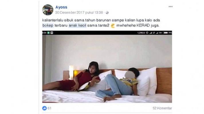 712px x 400px - Video porno wanita dewasa & 2 bocah direkam di hotel di Bandung ...