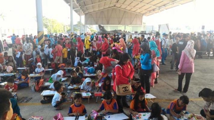 Gebyar Dirgantara 2017 Diawali Lomba Mewarnai di Lanud Roesmin Nurjadin Pekanbaru