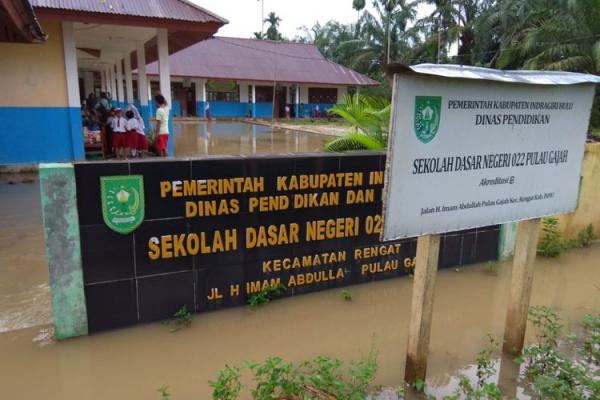 Banjir di Indragiri Hulu Riau Meluas, Sekolah Terpaksa Diliburkan