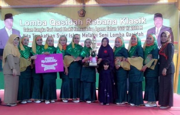 Lomba Qasidah Rebana Klasik, Kemenag Kampar Raih Juara I