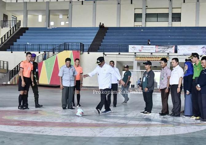 Wakil Bupati Inhil H Syamsudin Uti Buka Turnamen Futsal Indra Cup 2020