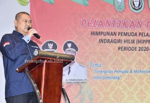 Wabup H.Syamsuddin Uti, Lantik Pengurus HIPPMIH Jakarta Periode 2020-2021, Mahasiswa Harus mampu menjadi Agen perubahan. 