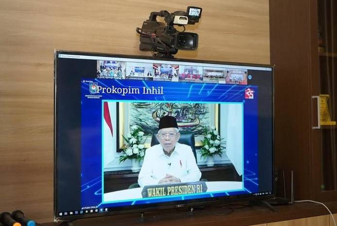 Bupati Indragiri Hilir HM Wardan Peringati Hari Otonomi Daerah Ke XXV Secara Virtual