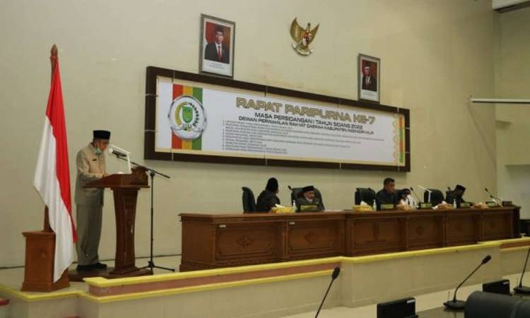 Wakil Ketua I DPRD Inhil Pimpin Rapat Paripurna ke-7