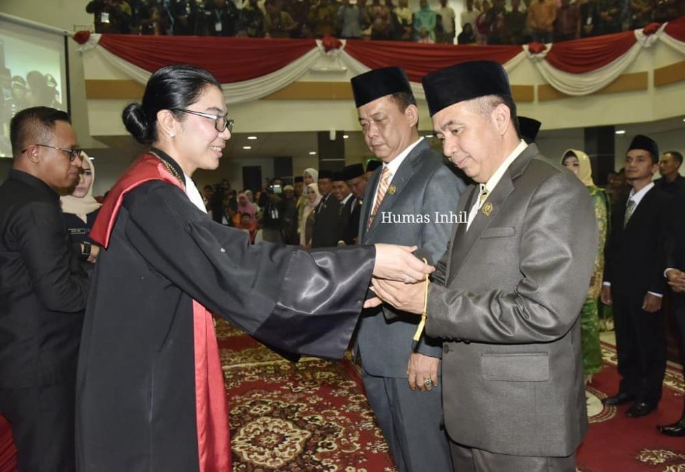 Bupati dan Wakil Bupati Inhil Hadiri Pelantikan DPRD Inhil Periode 2019-2024