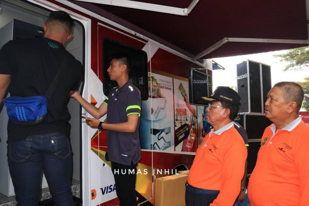 Acara Car Free Day di Hadiri Bupati Inhil HM Wardan  dan Launching Pembayaran Pajak Daerah Melalui ATM Bank Riau Kepri