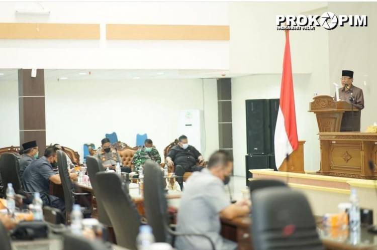 Rapat Paripurna Ke-21 DPRD, Bupati HM Wardan Sampaikan Pidato Penjelasan Ranperda APBD TA 2022
